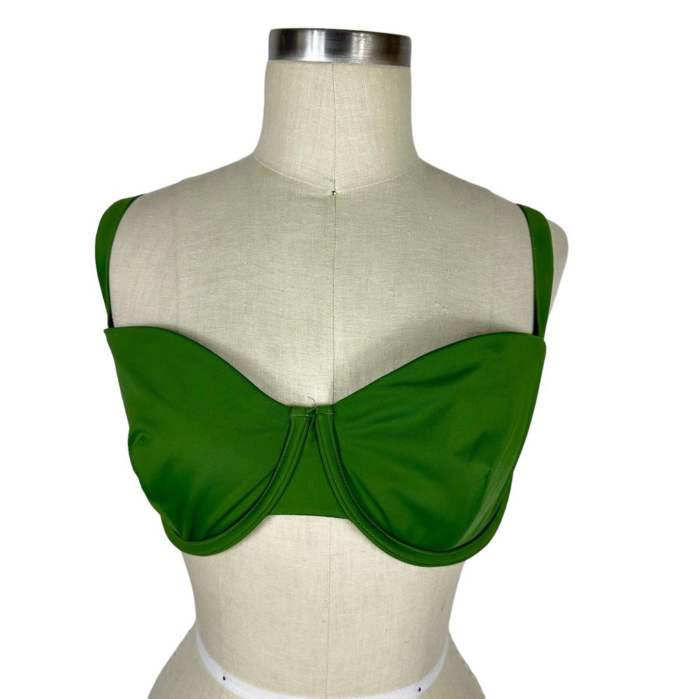 CUUP The Balconette Swim Top Seaweed Size 17 36F / 38E Retro Mod